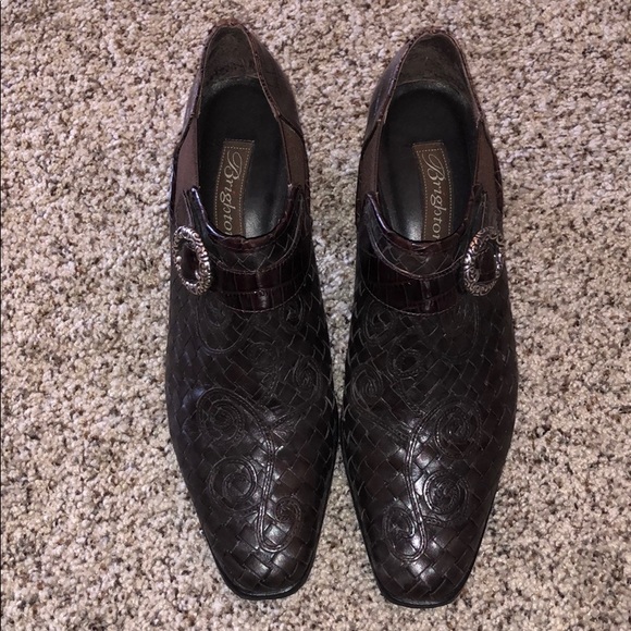 Brighton brown leather Trot booties size 7.5 - Picture 1 of 4